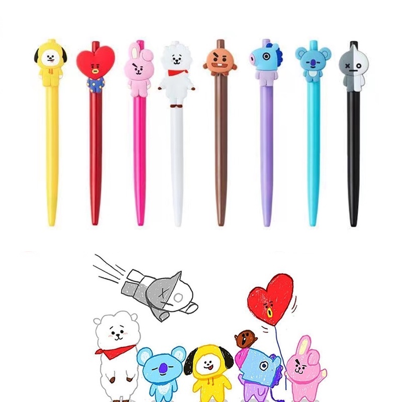 Bút Bi Đa Năng 0.5Mm In Hình Các Thành Viên Nhóm Nhạc BTS