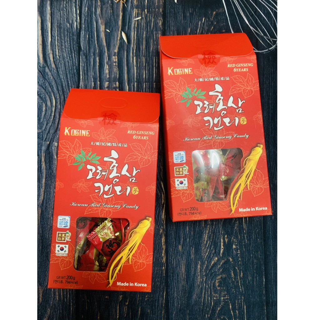 KẸO SÂM HÀN QUỐC NGON HỘP 200G