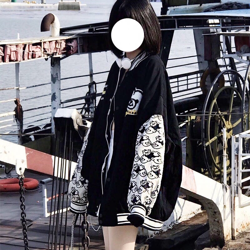 [RẺ VÔ ĐỊCH] Bomber gấu trúc thêu phối tay ulazaang (kèm ảnh thật) | BigBuy360 - bigbuy360.vn