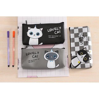 Túi đựng bút lovely cat, 4 màu lựa chọn 