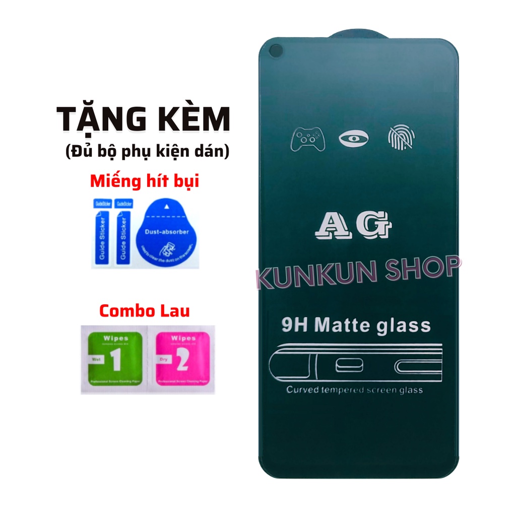 [AG Chống vân tay] Kính Cường Lực Xiaomi Mi 10T Pro - Full màn hình - Nhám chống mồ hôi tay - Vuốt siêu mượt
