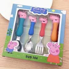 Bộ thìa dĩa heo peppa pig cho bé yêu