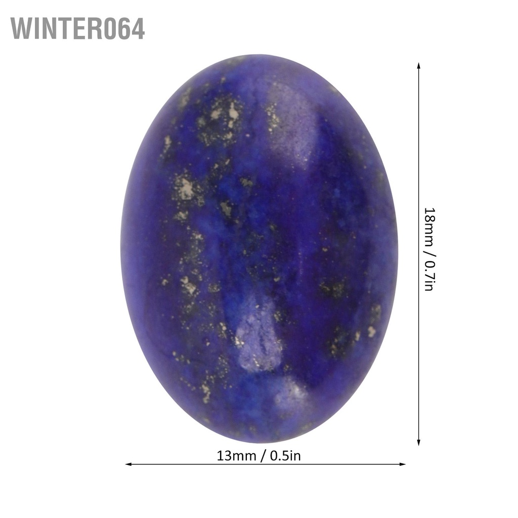 20 cái Hình bầu dục Flatback Cabochon Lapis Lazuli Vòng cổ tinh tế DIY Đá hạt để làm đồ trang sức Winter064