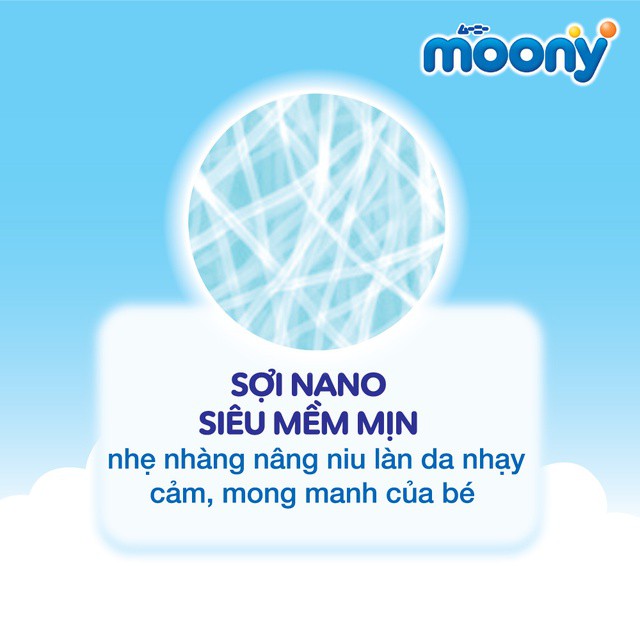 [Chính hãng] Tã dán cao cấp Moony NB90 Newborn 90 miếng [Nhật Bản]