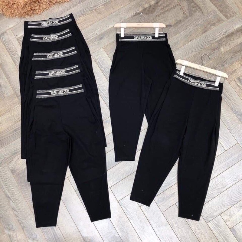 Quần baggy nữ cạp cao thun chun in chữ dáng bom quần legging dài gen bụng nâng mông co giãn nhiều mẫu đẹp