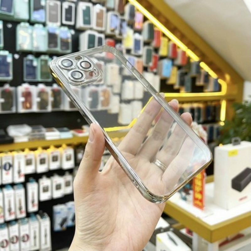 Ốp lưng Totu bảo vệ camera iPhone 14 Pro Max 13 Mini, 13 Pro, 13 Pro Max lưng trong viền màu màu chính habgx