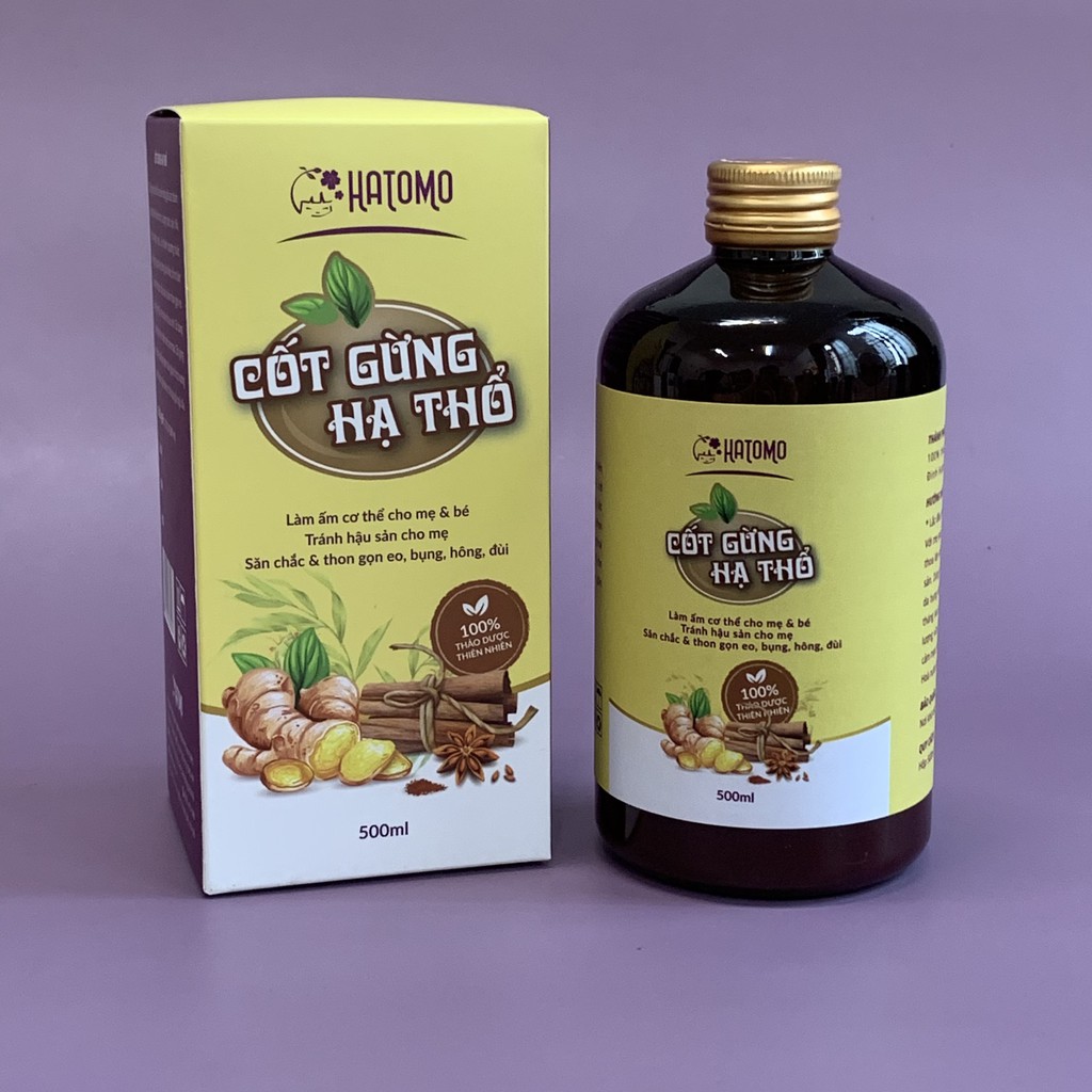 Nước gừng, rượu gừng hạ thổ Hatomo nguyên chất 500ml giữ ấm cơ thể, giảm mỡ bụng, về dáng sau sinh (ẢNH THẬT)