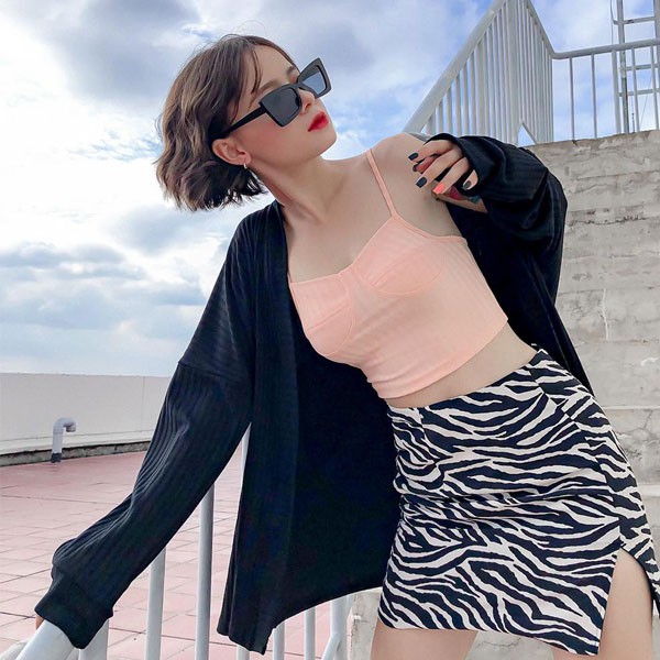Áo khoác Cardigan đen - YAK011270