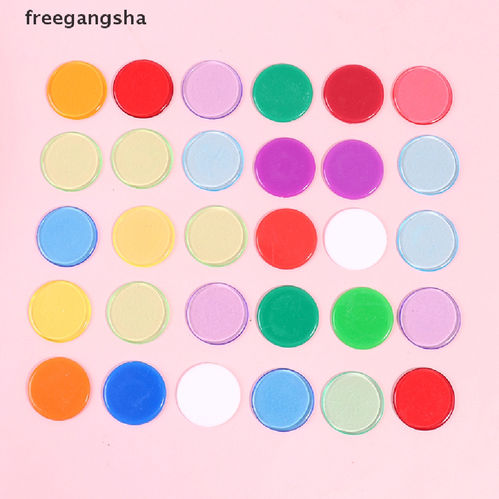 Set 100 thẻ nhựa đếm nhiều màu sắc trong suốt FDH