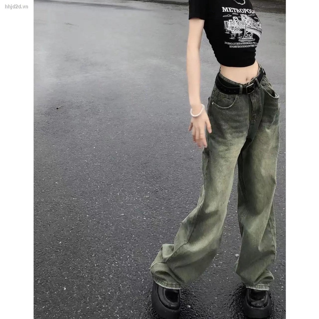 Quần Jeans Nữ Dài Dáng Rộng Thời Trang Cá Tính