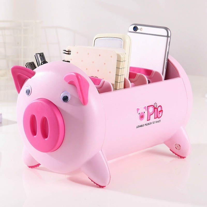 Hộp heo để đồ điện thoại hình lợn hồng dễ thương
