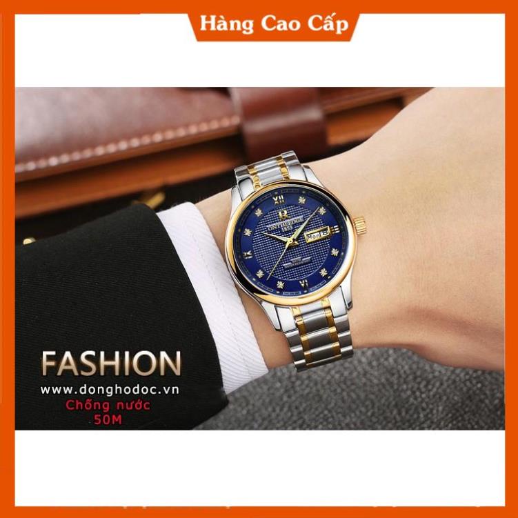 Đồng hồ nam ONTHEEDGE 025 dây thép cao cấp không gỉ (xanh) | BigBuy360 - bigbuy360.vn