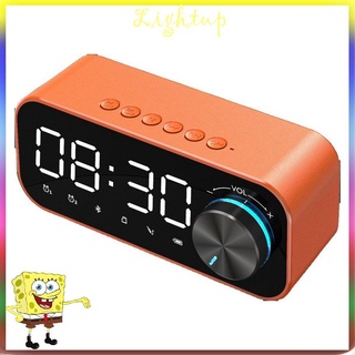 Loa bluetooth không dây tích hợp đồng hồ báo thức có đèn LED