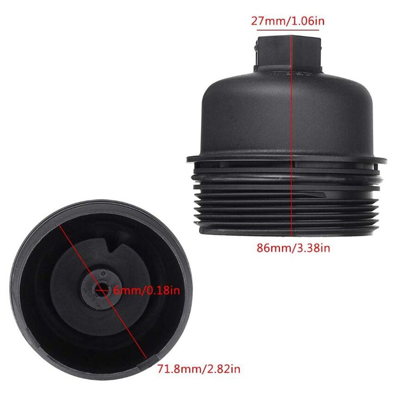 Nắp Đậy Bộ Lọc Dầu 3M5Q6737AA 1103L7 1103P8 73500070 Phụ Kiện Chuyên Dụng Cho Xe Hơi Ford Transit MK7 / Galaxy / Mondeo / Focus / Fiat