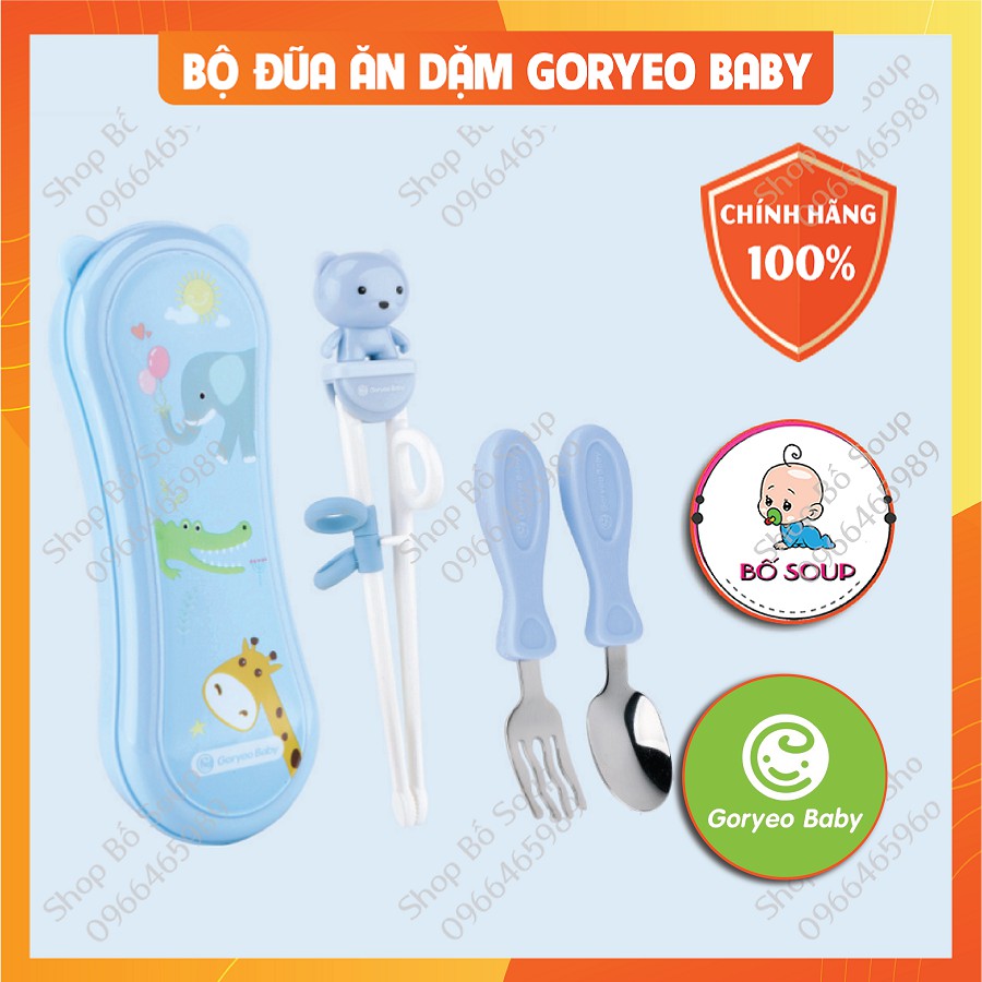 Bộ thìa, đũa tập ăn cho bé hãng Goryeo Baby Shop Bố Soup