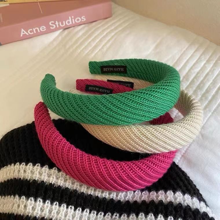 Băng Đô Đan Len Màu Kẹo Ngọt Phong Cách Hàn Quốc Thời Trang Thu Đông Mới 2022
