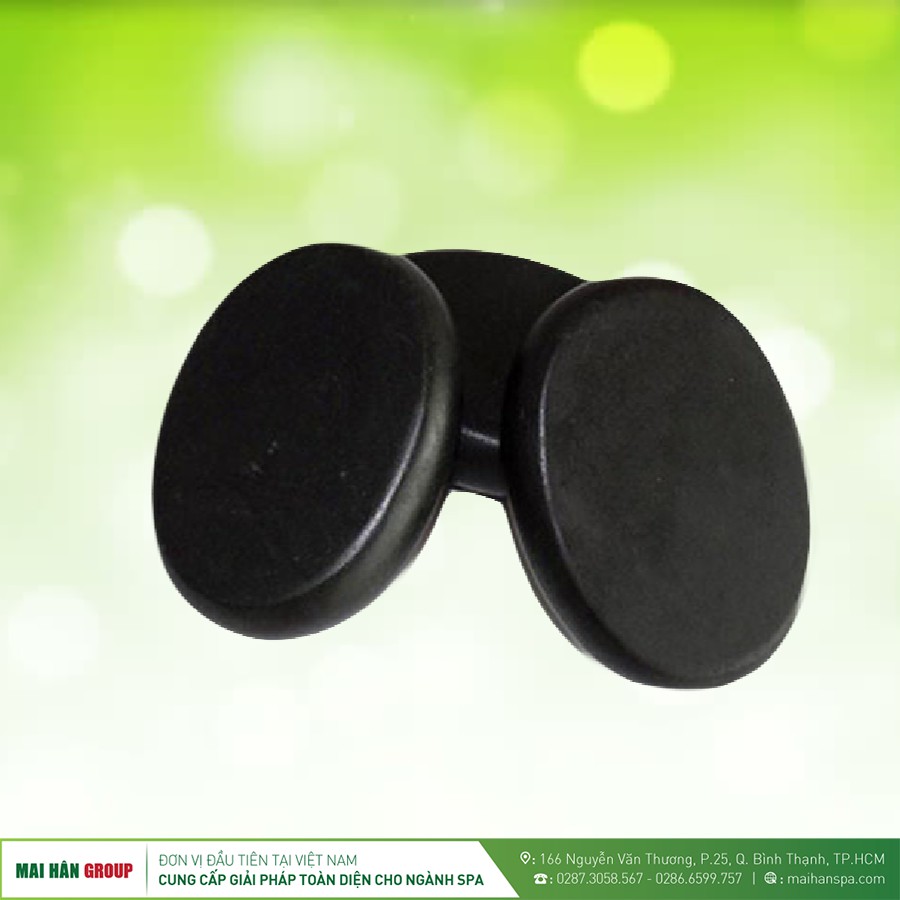 Đá Nóng Massage Lưng  - Oval Lớn - Đá Tự Nhiên