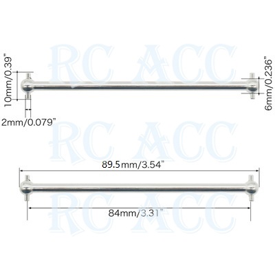 Set 2 Trục Bánh Xe 61mm 63mm 70mm 77mm 84mm 87mm 89.5mm Cho 1/10 HSP 94101 94102 94103105 94106 94108 94110 94109 94122 94155 94166