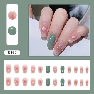 [Hàng Mới Về] Set 24 móng tay giả dáng dài thiết kế thời trang theo xu hướng có keo dán đóng hộp chuẩn
