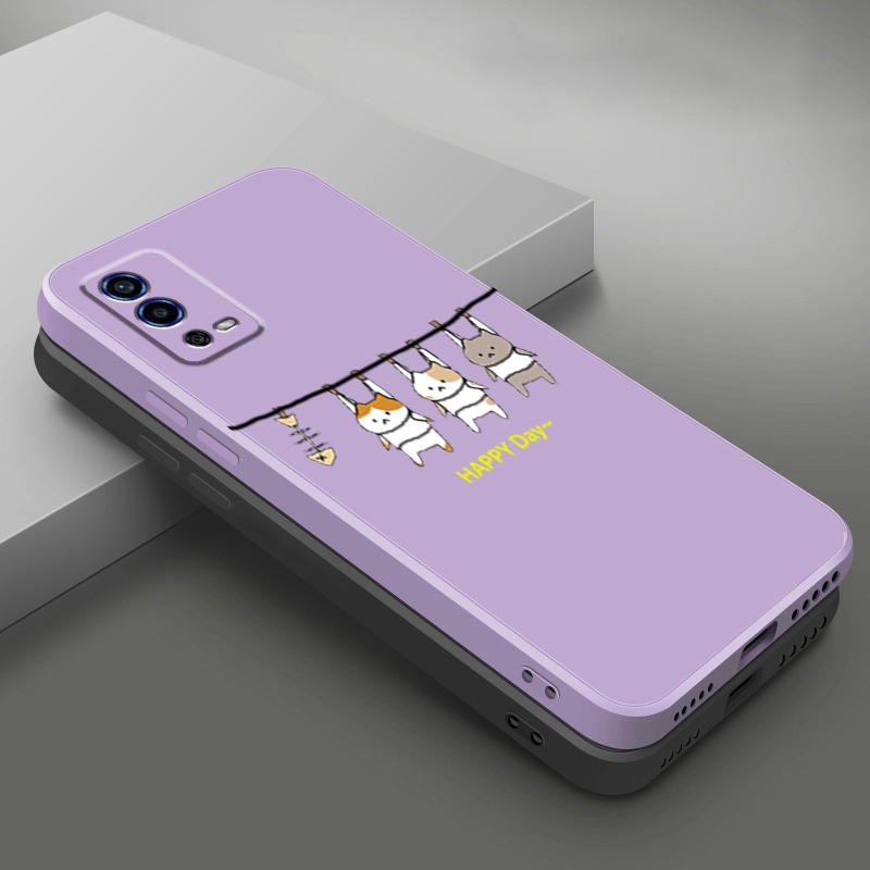 Ốp lưng OPPO A55 4g Ốp Điện Thoại Silicon Mềm Mịn Bảo Vệ Cho OPPO A55 4g LSMM01 viền vuông cute