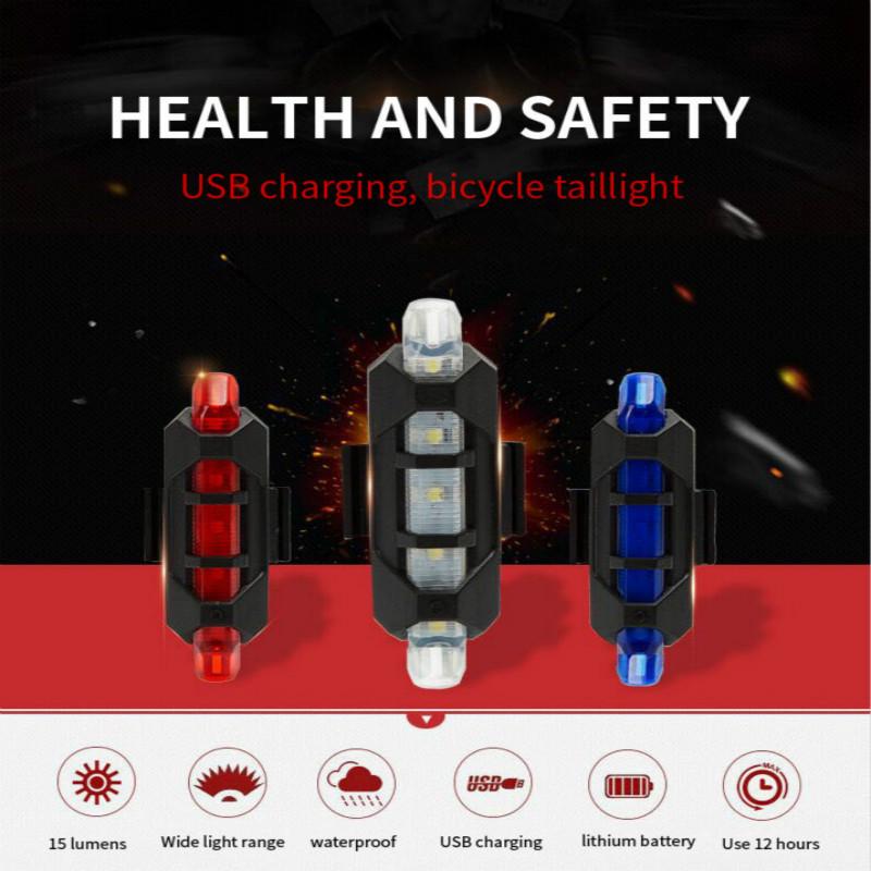 Đèn đuôi xe đạp X-TIGER 5 LED có sạc và dây đai tiện lợi