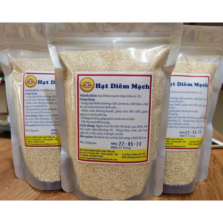 HẠT QUINOA - DIÊM MẠCH HỮU CƠ 500gr