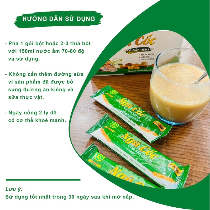 Bột ngũ cốc dinh dưỡng tiện lợi không cần pha thêm đường sữa