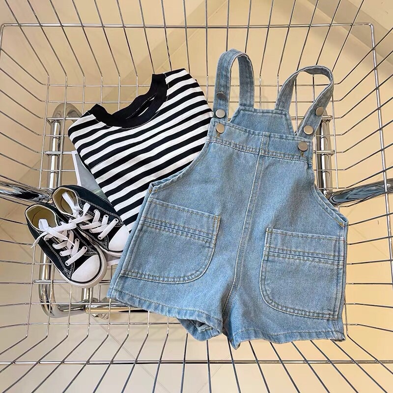 Yếm short jean style Hàn Quốc cho bé gái bé trai size 80-140