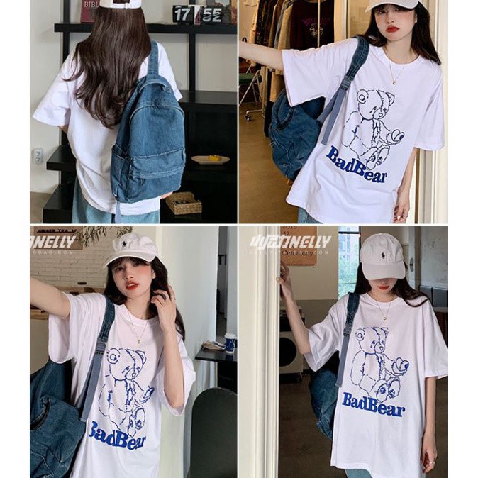 ÁO THUN, ÁO PHÔNG TAY LỠ UNISEX FORM RỘNG OVERSIZE NELLY ANIME M749 HM SHOP