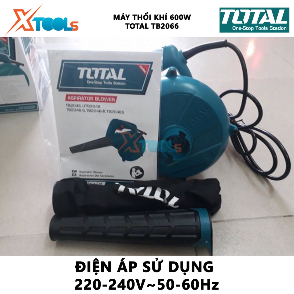 Máy thổi bụi cầm tay Total TB2066 Máy thổi khí Công suất: 600W Tốc độ không tải: 0-16000/phút Tốc độ thổi:0-3.5 m³/phút