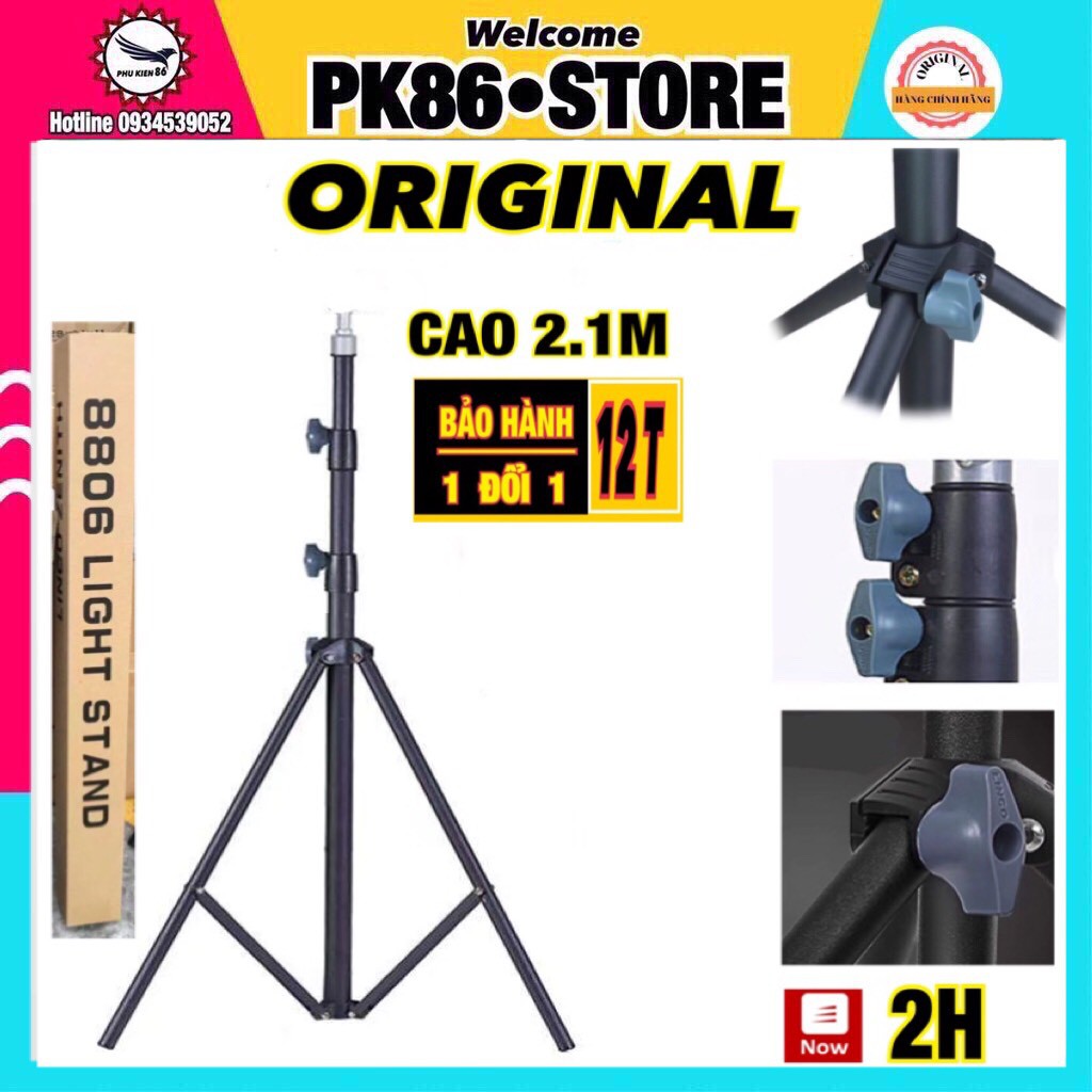 Gậy chụp ảnh, tripod, cây livestream,  gậy tự sướng 3 chân dài 2.1m chính hãng LINCO ZENITH 8806