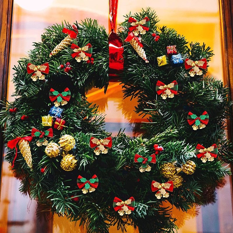 12 Nơ Treo Trang Trí Cây Thông Giáng Sinh / Năm Mới / Đêm Noel