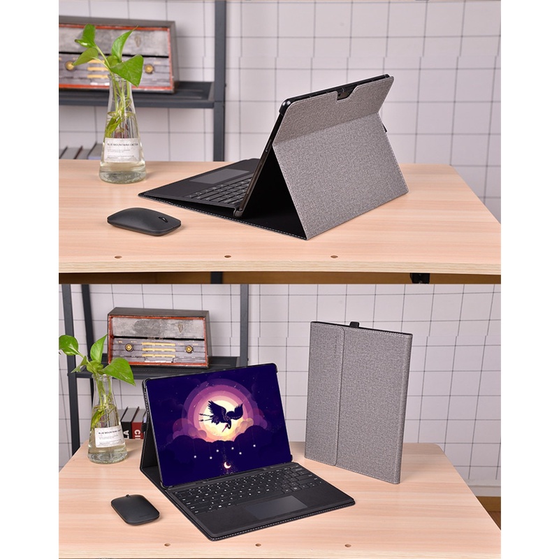 Vỏ bảo vệ cho Microsoft Surface Pro 8 với giá đỡ bút Nhiều góc mỏng Vỏ nhẹ tương thích với bàn phím Type Cover