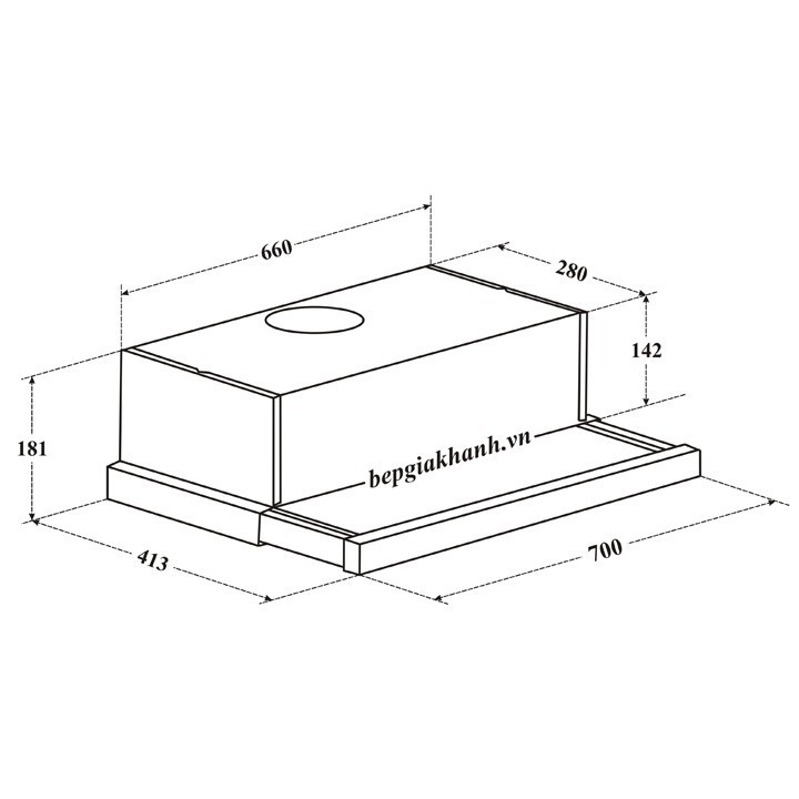 MÁY HÚT MÙI ÂM TỦ 70CM TEKA TL 7420, CAM KẾT HÀNG LOẠI 1