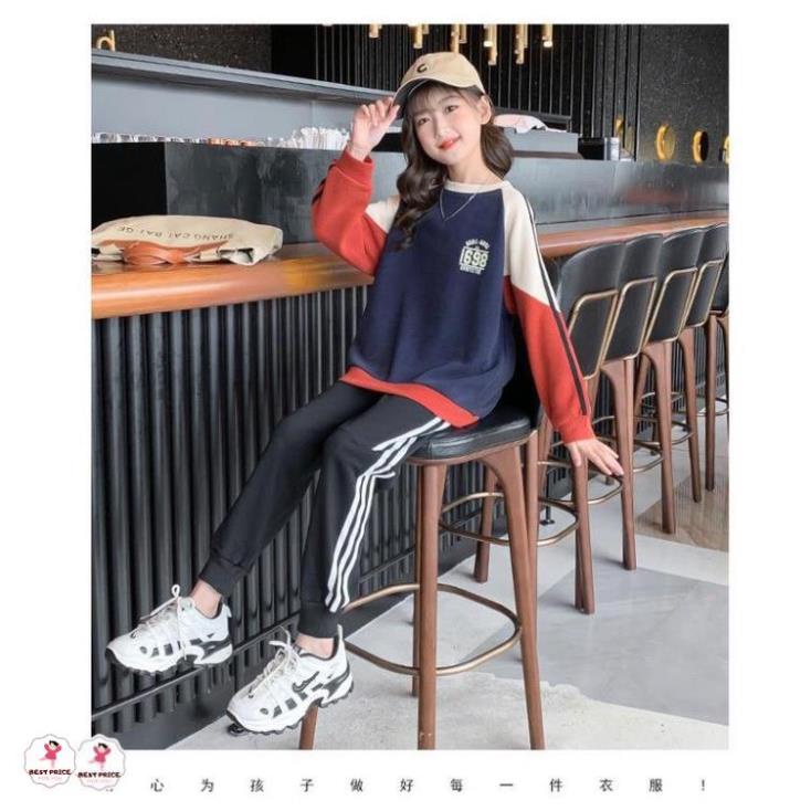 Thời trang mặc nhà, dài tay cho bé gái mập 7 8 9 10 11 12 tuổi☑ Set thu đông size đại 20kg 25kg, 30kg 35kg 40kg