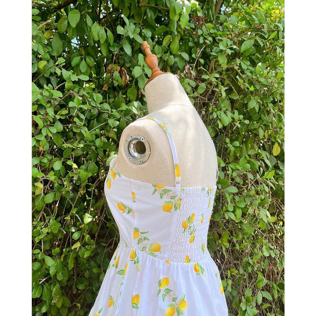 Đầm dây ba tầng in họa tiết, form xoè công chúa, lưng thun co giãn DOKESI  - Willow dress