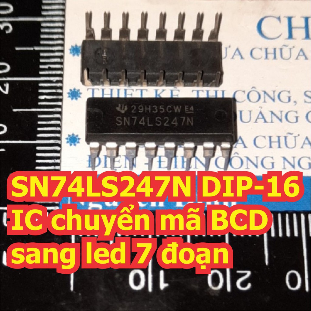 2 con SN74LS247N HD74LS247 74LS247 DIP-16 IC chuyển mã BCD sang led 7 đoạn kde6696