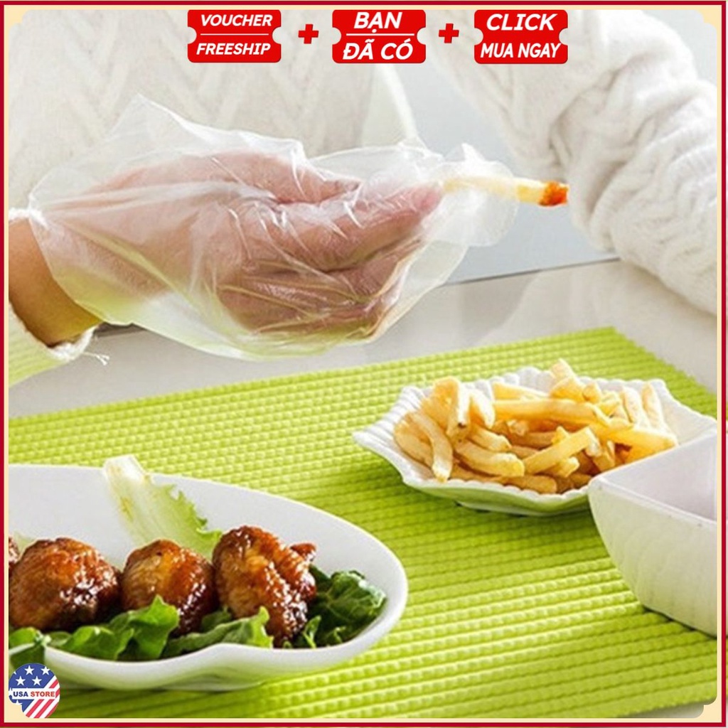 Combo 90-100 Găng Bao Tay Nilon Dày Dặn Một Lần Dùng