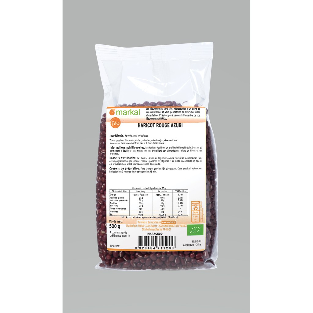 Đậu đỏ hữu cơ (Azuki Harico) - Markal - 500g - HCMShop