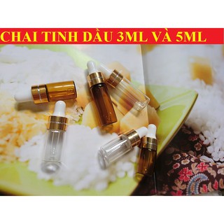 CHAI THỦY TINH ĐỰNG TINH DẦU 5ML LỌ SERUM CHIẾT MỸ PHẨM