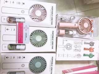 QUẠT CẦM TAY MINI KÈM BÌNH PHUN NƯỚC