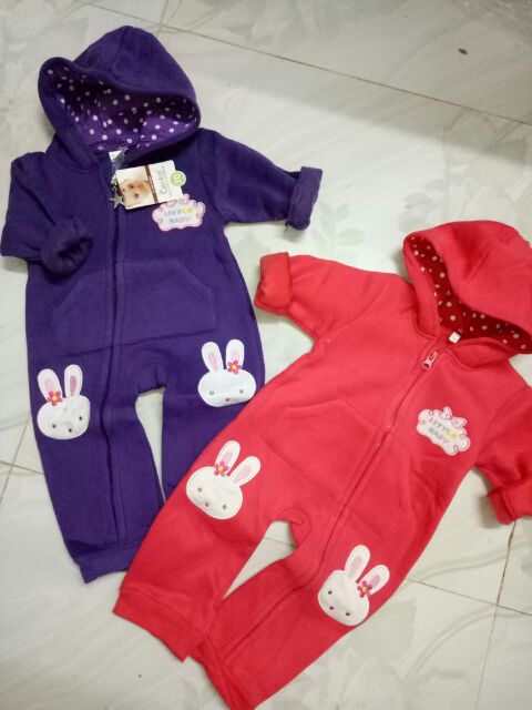 Body có nón cotton lót nỉ dày ấm kéo khoá