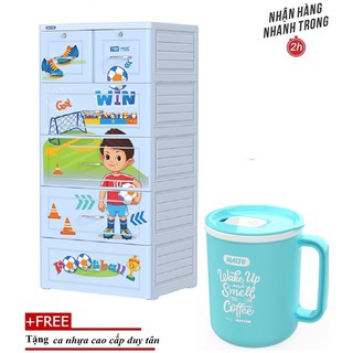 Tủ nhựa 5 tầng TABI 6 ngăn No.H159/5 (Nhựa Duy Tân) - Mẫu mã mới nhất 2021