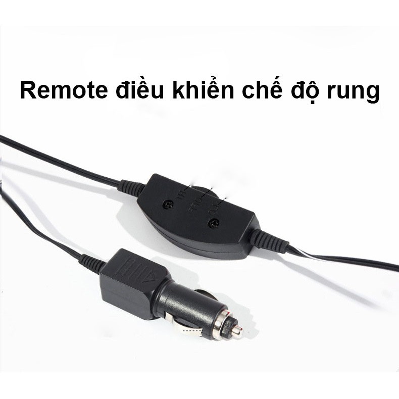 Tựa Lưng Massage Ô Tô - Xài Điện Tẩu 12V – Có Kèm Remote Điều Khiển Độ Rung