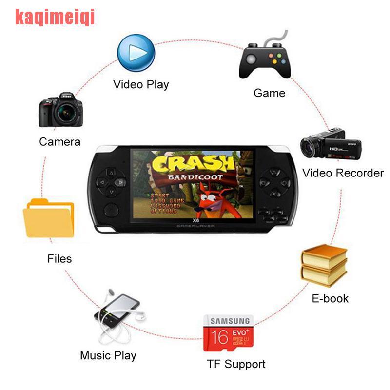 Máy Chơi Game Cầm Tay X6 8g 32 Bit 4.3 "Psp 10000 Trò Mp4 + Cam Dseqa