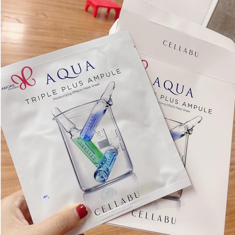 Mặt Nạ Đa Năng Amore Pacific Cellabu Aqua Triple Plus Ampoule Mask (1 Miếng) - Cấp Ẩm Và Dưỡng Trắng Da