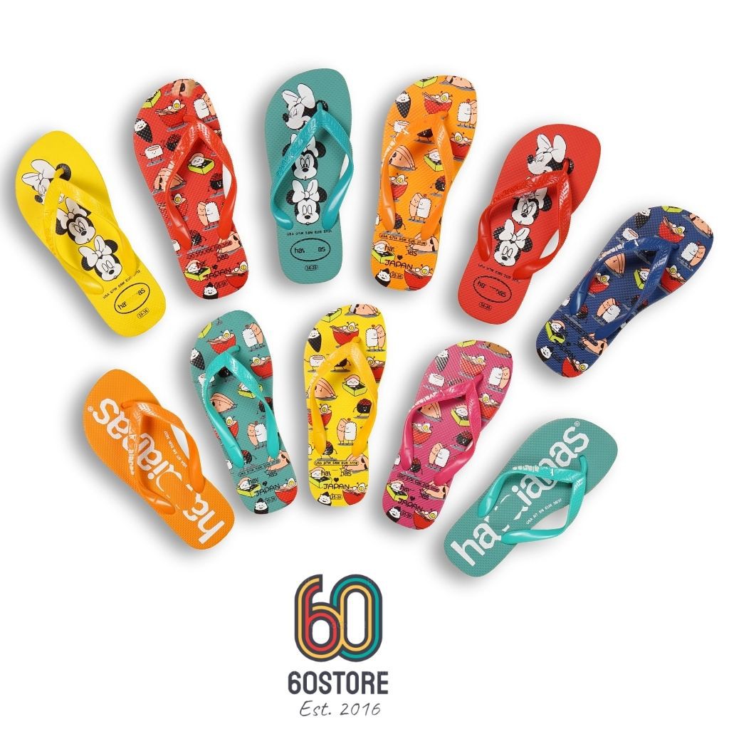 Dép Havaianas Nữ Thái Lan Cartoon Dép Kẹp Nữ Đi Biển Tông Lào Cao Su Chống Trơn Trượt Cao Cấp Hàng Xịn Đẹp Hot Trend