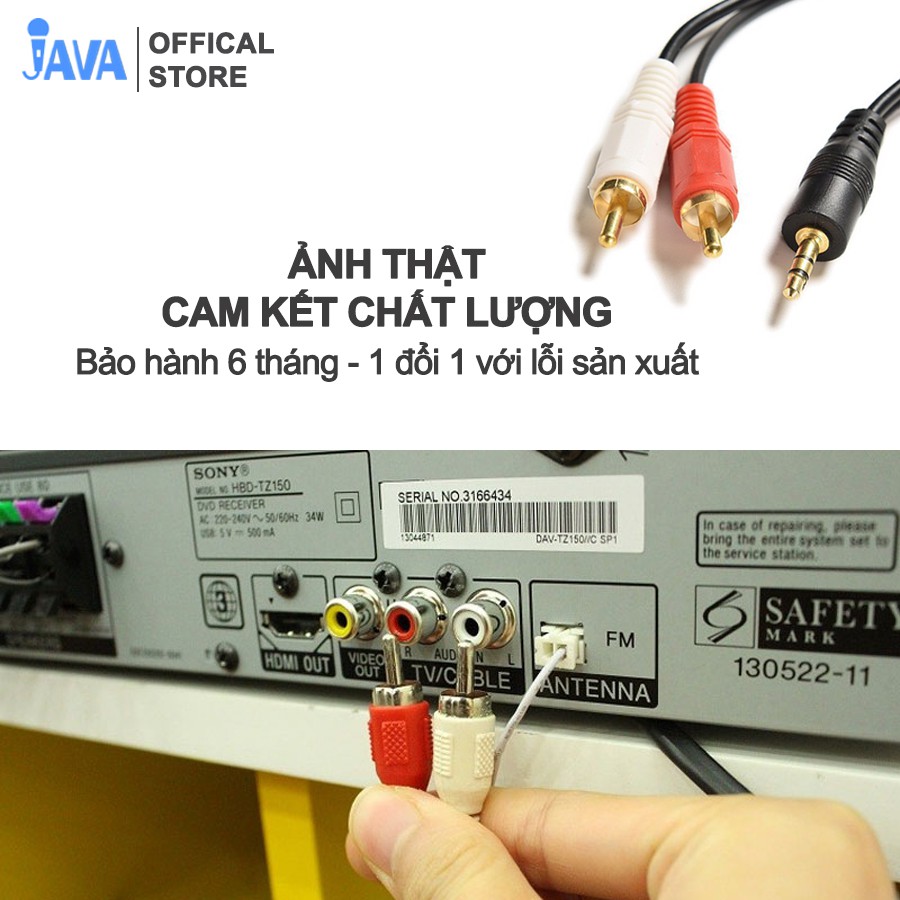 [BH 6 THÁNG] Dây cáp AUX 3.5mm ra AV - Nối âm thanh từ TV/ điện thoại ra Loa kéo/ Âm ly - Bền - Chắc - Chống Gãy