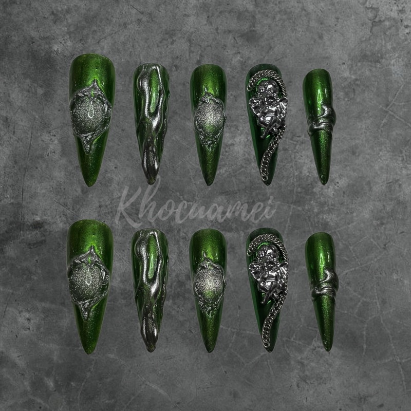 NAILBOX TRÁNG GƯƠNG XANH - KHOCUAMEI