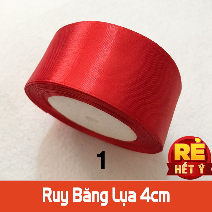 Ruy Băng Lụa đẹp bản 4cm - Đồng giá 3k/mét